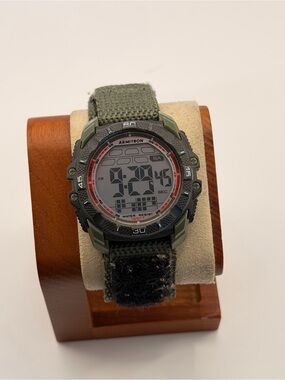 Armitron‎ Pro Sport Digital Watch Men Dual Time Black Nylon Strap-